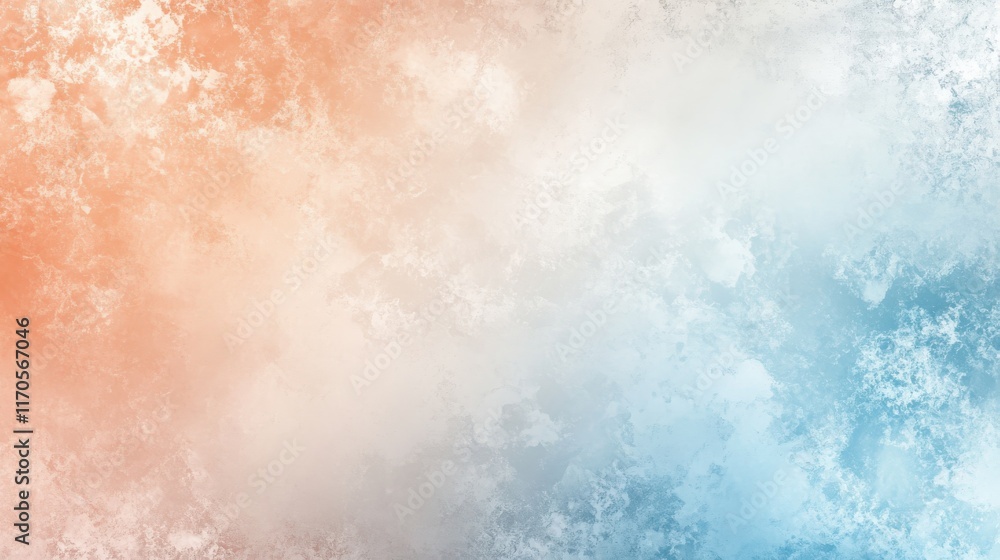 Poster Soft gradient background transitioning from warm orange to cool blue with a textured appearance
