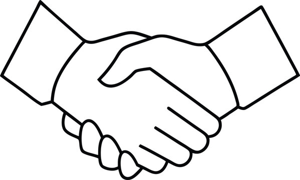 recommend clip art: Handshake line art vector, Handshake icon, Business agreement handshake vector