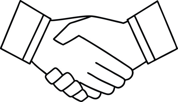 recommend clip art: Handshake line art vector, Handshake icon, Business agreement handshake vector