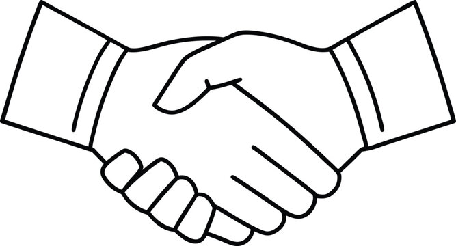 recommend clip art: Handshake line art vector, Handshake icon, Business agreement handshake vector