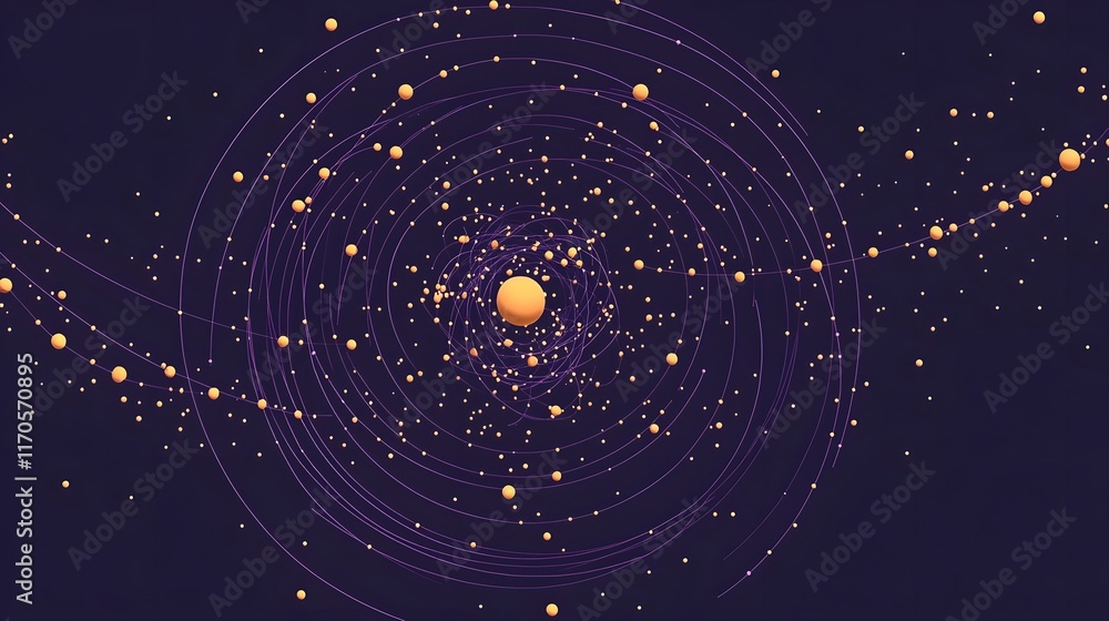 Poster quantum boltzmann equation visualization with abstract geometric background a scientific depicting t