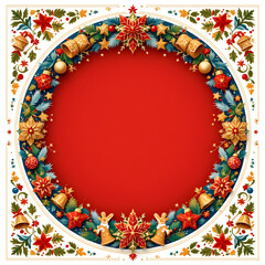 Christmas card Orthodox Christmas in different places of world. Xmas holiday card with copyspace for text.