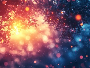 Dreamy Abstract Landscape with Soft Pastel Colors and Luminous Orbs