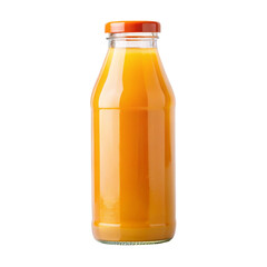 bottle of orange juice isolated