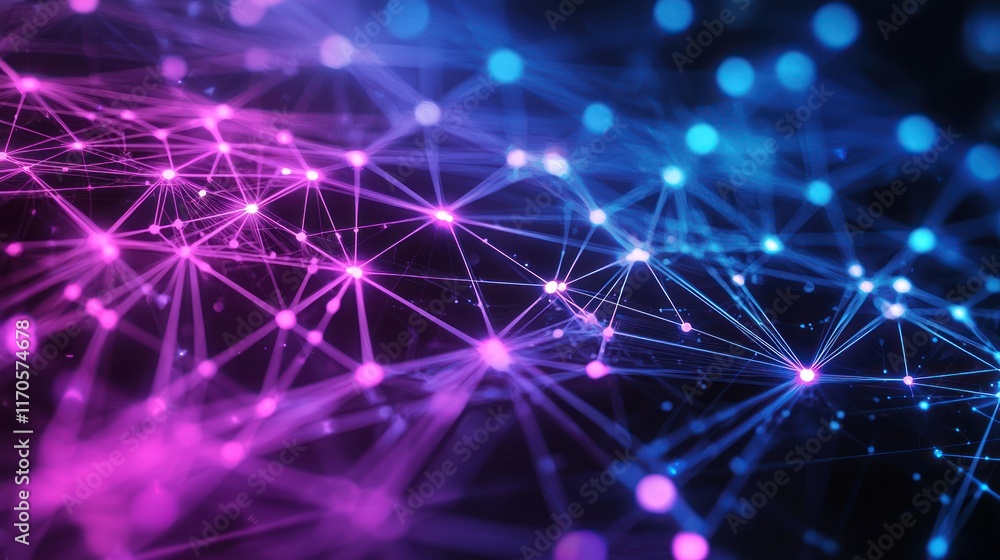 Poster abstract network visualization showing connections