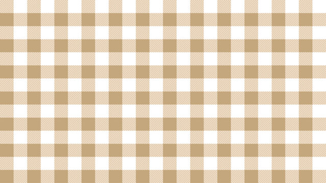 Fototapeta Classic beige and white gingham pattern, perfect for various design applications.
