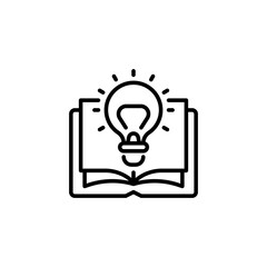 Open Book Line Icon. linear style sign for mobile concept and web design. Outline vector icon.