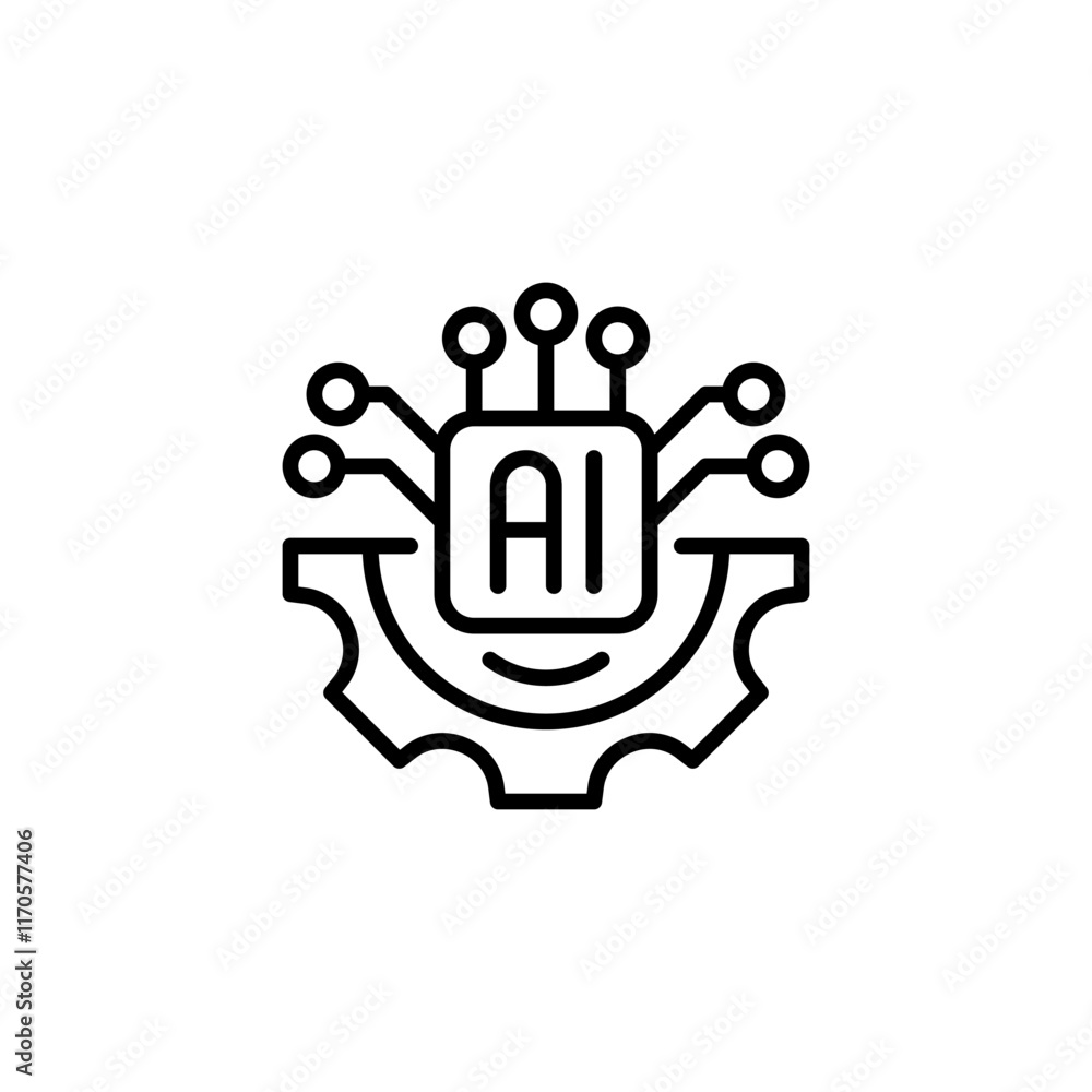 Poster automation line icon. linear style sign for mobile concept and web design. outline vector icon.