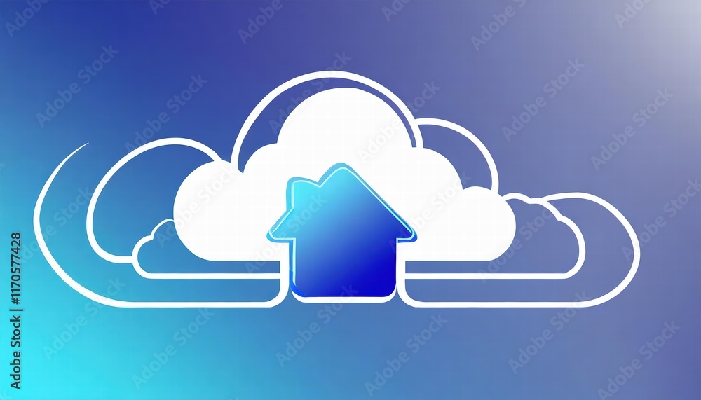 Aufkleber highquality cloud computing creative icon d rendering for digital solutions, innovative technology, 