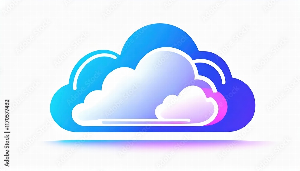 Poster highquality cloud computing creative icon d rendering for modern digital solutions, perfect for tech