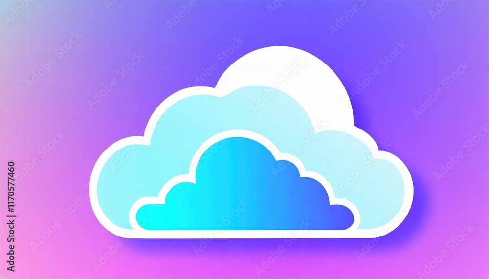 Poster highquality d rendered cloud computing icon creative visual representation of cloud technology for d