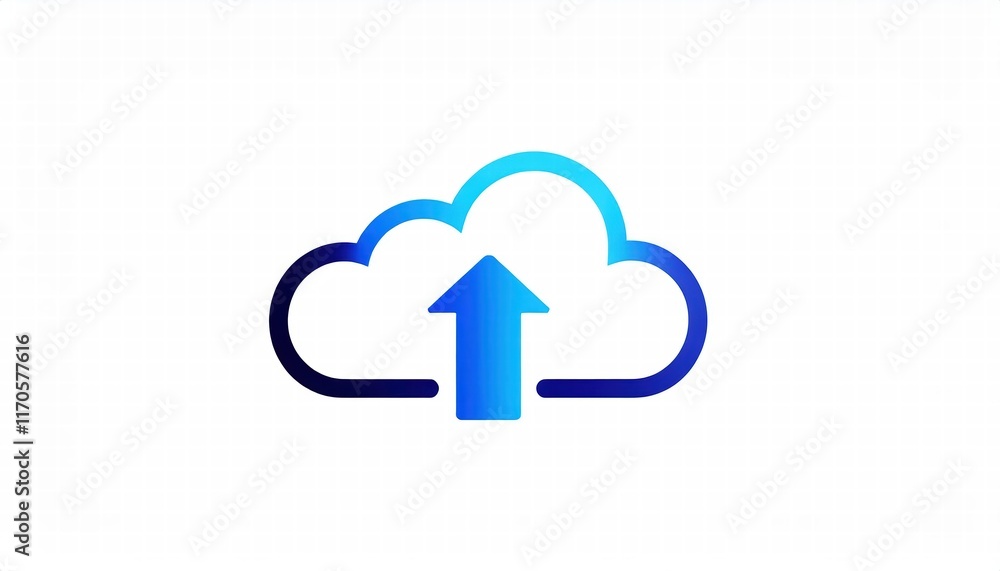Poster stylish cloud computing creative icon a highresolution d rendering for modern digital solutions, per
