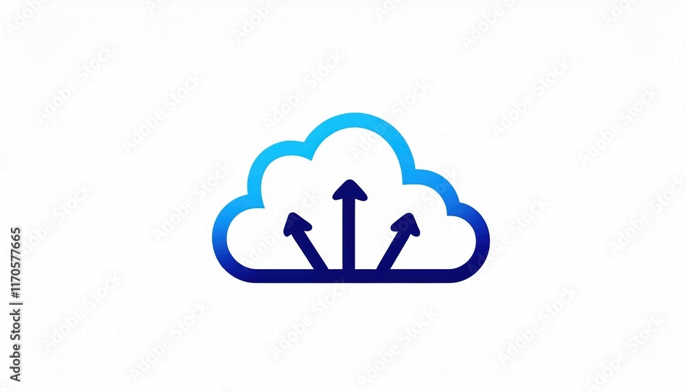 Aufkleber highquality d rendering icon of cloud computing creative cloud technology symbol for digital service