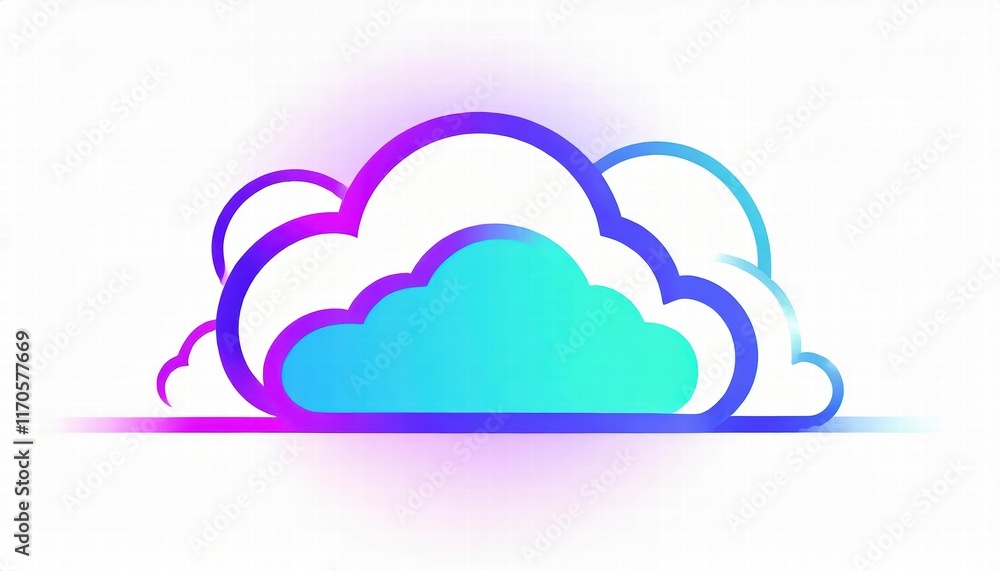 Poster stunning cloud computing creative icon a highquality d rendering for modern digital solutions and in