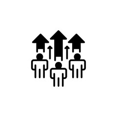 Team Progress Line Icon. linear style sign for mobile concept and web design. Outline vector icon.