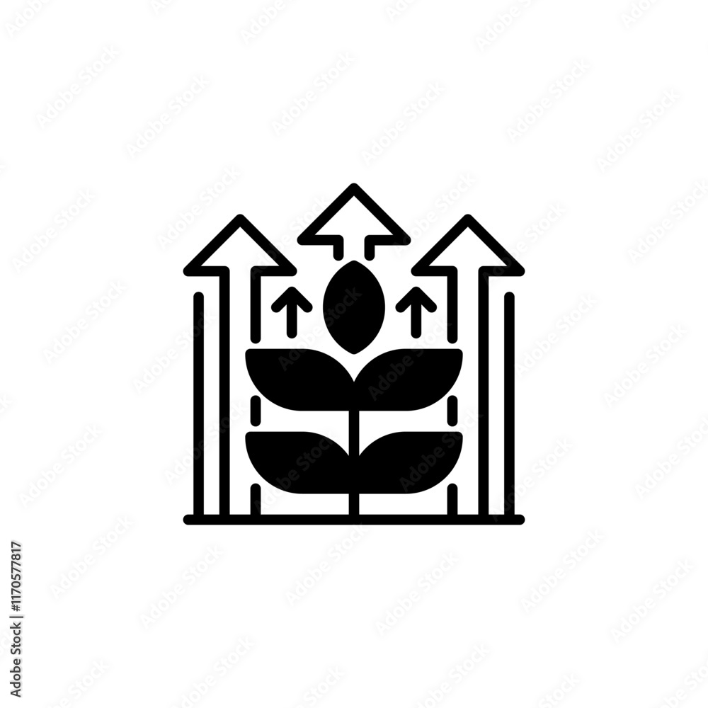 Poster green initiative line icon. linear style sign for mobile concept and web design. outline vector icon