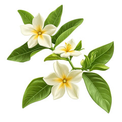 Obraz premium illustration of a Jasmine flower- isolated on a white background- Jasmine .