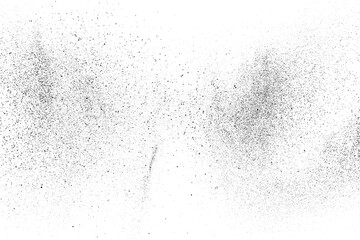 Distressed black texture. Dark grainy texture on white background. Dust overlay textured. Grain noise particles. Grunge design elements. Vector illustration, EPS 10.