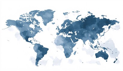 blue world map