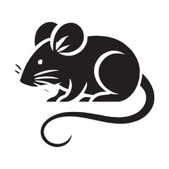 Mouse silhouette for versatile media designs - Mouse black vector
