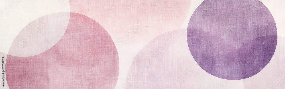 Aufkleber Minimalist pencil strokes create soft pastel circles in harmonious composition, offering a soothing visual experience in modern art