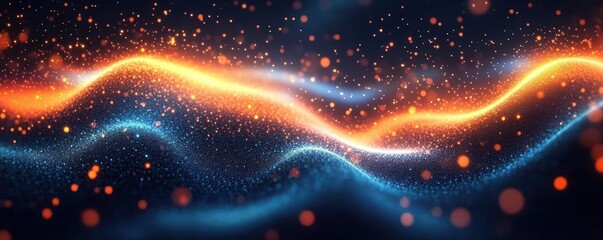 Digital Background for Tech Processes Neural Networks Artificial Intelligence Data Transfer Encryption Graphic Presentation Education
