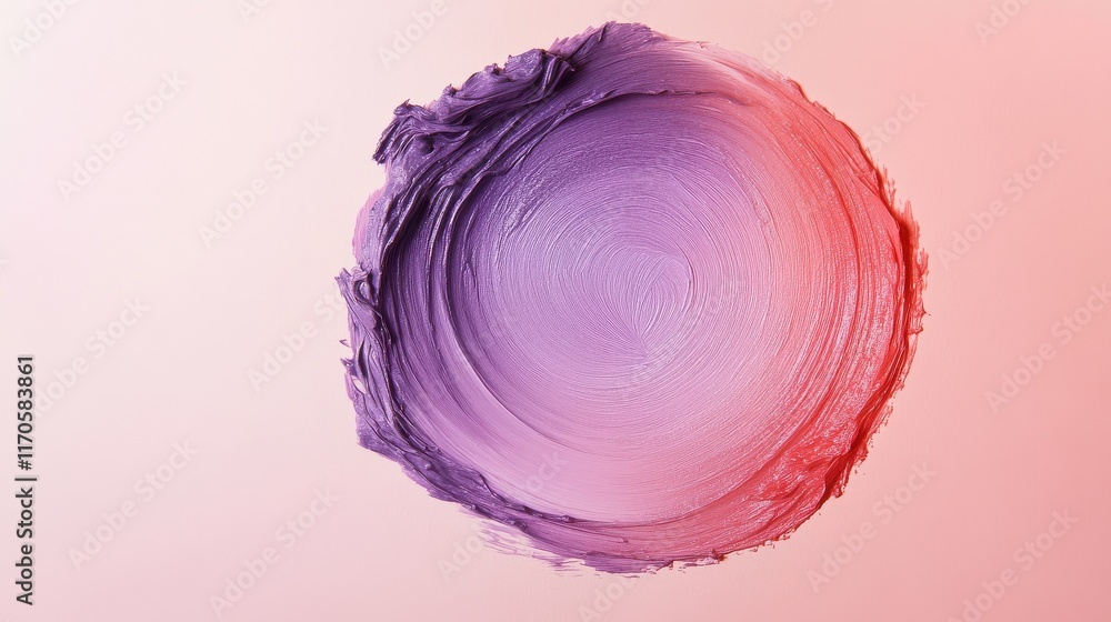Poster Elegant pastel lavender and coral gradient swirl showcasing intricate color blending and soft textures in a serene abstract form
