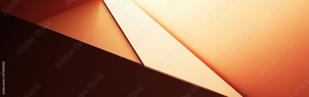 Aufkleber elegant amber design showcasing fluid geometric shapes and warm tones in a modern artistic arrangeme