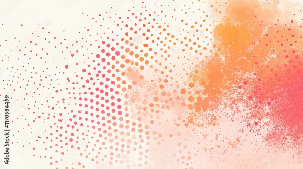 Poster bright pastel orange gradient with soft transitions showcasing a vibrant artistic expression