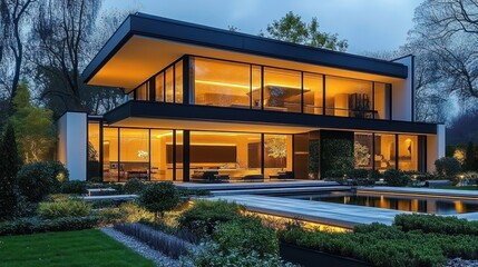 Modern Architectural Home with Spacious Garden and Minimalist Design