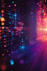 Abstract Business Digital Background with Geometric Flow, Generative AI