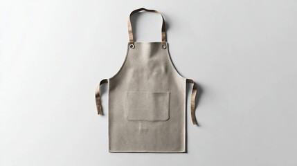 Beige apron with pocket