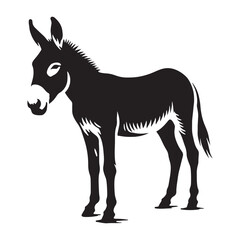 Mule silhouette for artistic media and digital projects - Mule black vector

