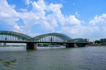 Bridge over the Rhine River in Cologne