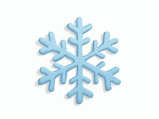 Blue Snowflake Illustration on White Background