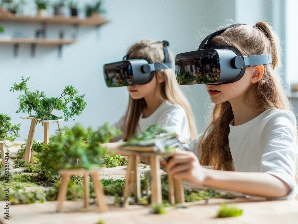 Poster exploring virtual reality in environmental science class classroom setting educational content engag