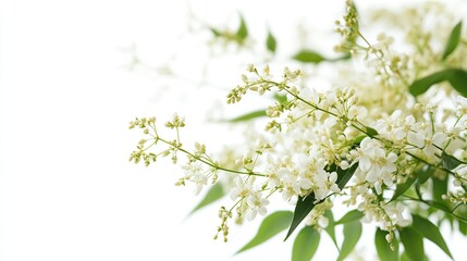 Obraz premium White flowers bouquet, spring blossoms, isolated, nature background, greeting card design.
