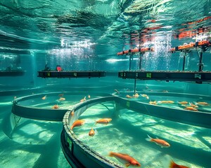 Sustainable Aquaculture: Modern Recirculating Fish Farm