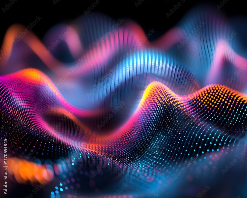 Aufkleber abstract colorful particle wave background