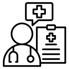 healthy care consulting single icon