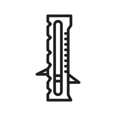 Sewing Gauge icon vector image. Suitable for mobile apps, web apps and print media.