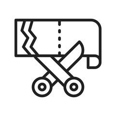 Cutting Cloth icon vector image. Suitable for mobile apps, web apps and print media.