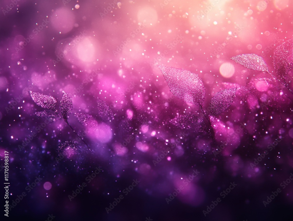 Poster dreamy abstract background with soft purple hues and bokeh effect