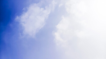 Blue sky background with tiny clouds
