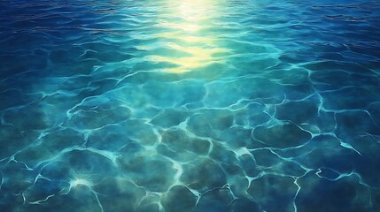 clear blue water sunlight streaming surface