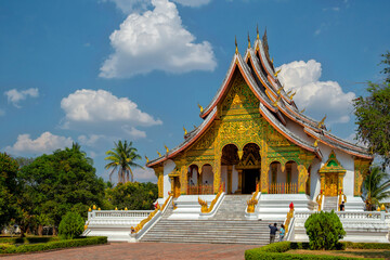 Golden Palace Haw Kham in Luang Prabang. Ancient Laos