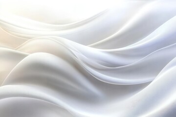 Obraz premium Elegant Smooth White Silk Draped Abstract Background with Gentle Curves and Soft Light