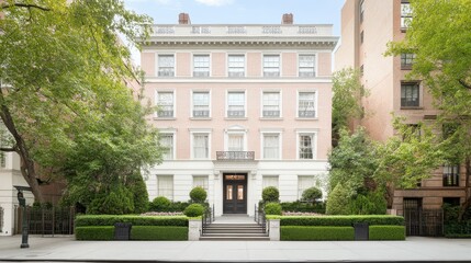 Elegant traditional duplex from early 1900s with classic architectural features