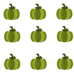 Green Pumpkins in white background