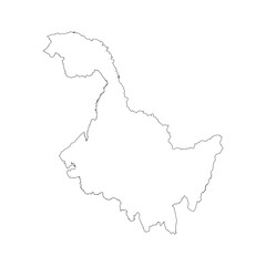 Heilongjiang province blank outline map